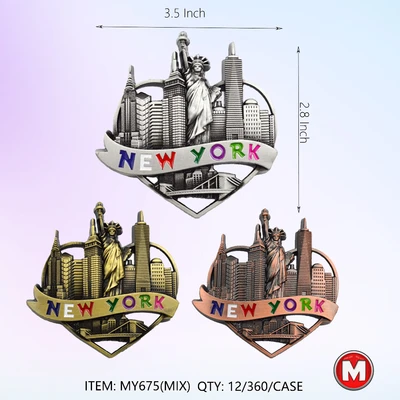 MY675, New York Souvenir M. Metal Magnet, 887257916755
