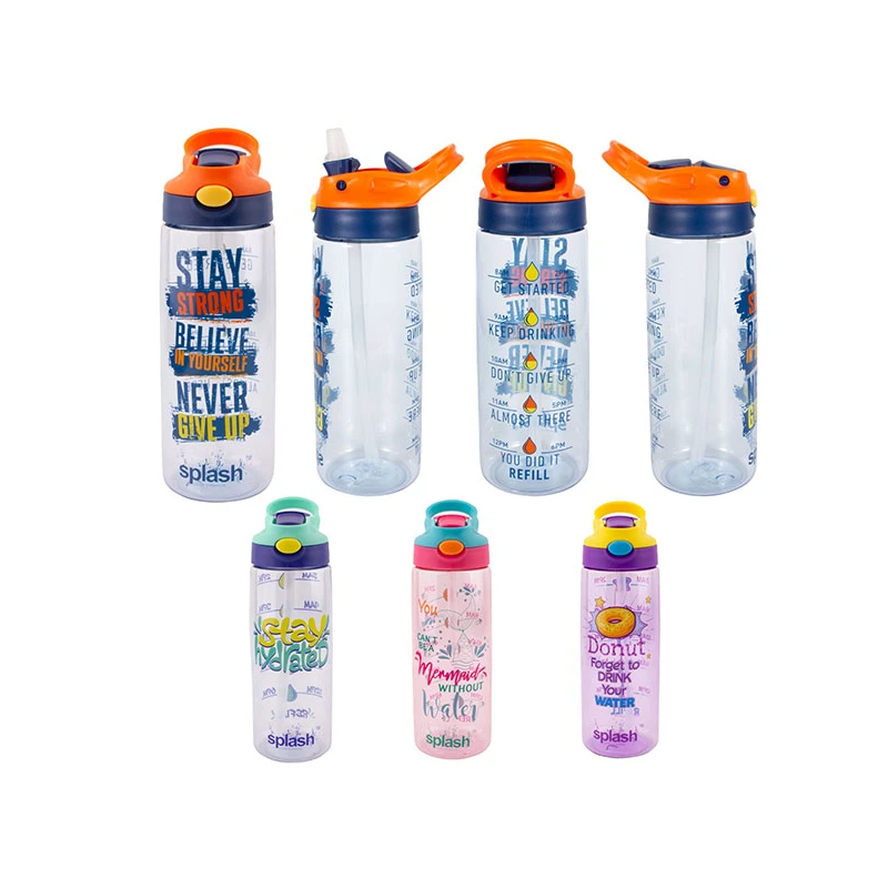 Splash Plastic Bottle 22oz Flip Straw