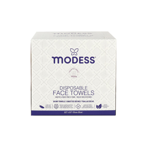 Modess Disposable Face Towels 50-Count