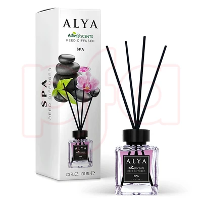 99140, ALYA Nature Scents Reed Diffuser 3.3oz Spa, 8696601070218