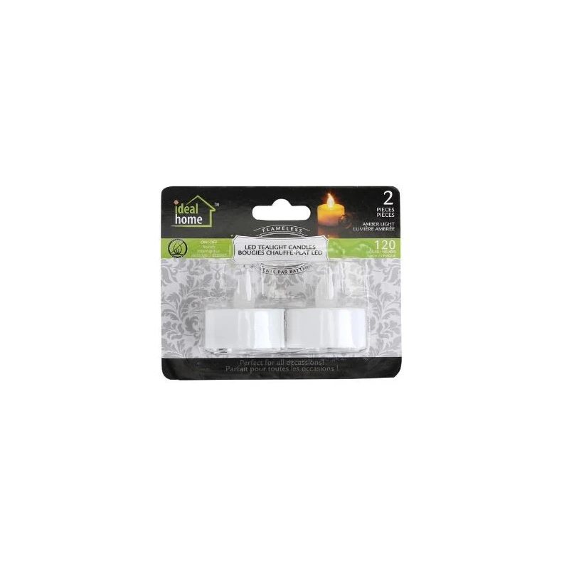 Ideal Home LED Tealight 2PK Amber Light