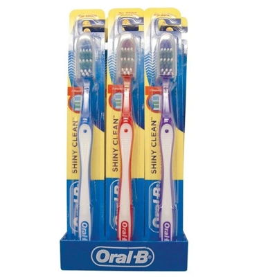OB1, Oral-B Toothbrush Shiny Clean w/ Cover Soft, 3014260786847