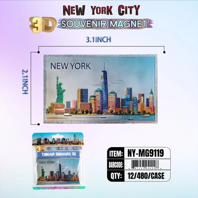 NY-MG9119, NY Souvenir 3D Magnet, 887257991196