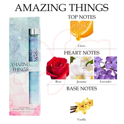 88898, Women's Eau de Parfum 1.18 oz/ 35 ml, 6 Scents Amazing Things/Darling Newyork/Elixir/Pouch For Her/Soft Cloud Ruby Sky/So Playful Travel Set - United Scents, 191554891210