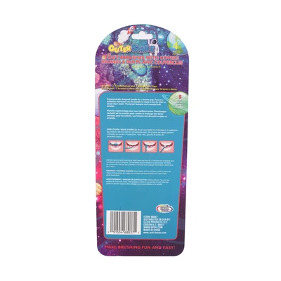 68037, Oral Fusion Kids Outer Space Toothbrush & Cap 4PK Set, 191554680371