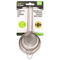 33300, Ideal Kitchen Stainless Steel Strainer 3PK, 191554333000