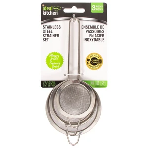 33300, Ideal Kitchen Stainless Steel Strainer 3PK, 191554333000