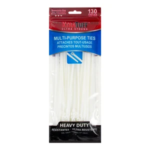 45128, XtraTuff Multi-Purpose Tie 8in 130CT, 191554451285