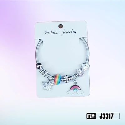 J3317, BANGLE & BEADS BRACELET