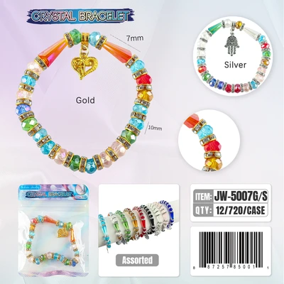JW-5007, Crystal Bracelet Random Color, 887257850011