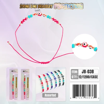 J8-038, String Line Protection Bracelet, 887257880384