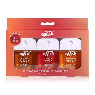 FB60437, Wish Liquid Hand Sanitizer Spray 1.2oz with Color Box 3pk, 191554604377
