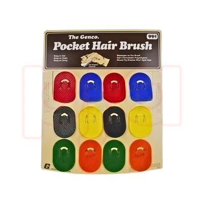GPB12C, Genco Pocket Hair Brush 12ct Color