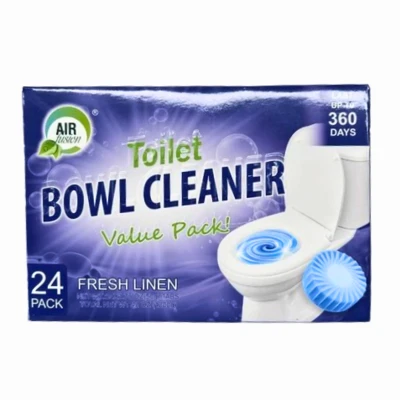 OL60145, Air Fusion Bowl Cleaner & Freshener 24PK Fresh Linen, 191554601451