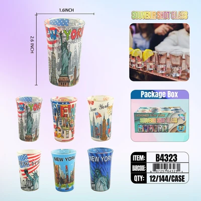 B4323, NY Souvenir Shot Glass Assorted, 887257643231