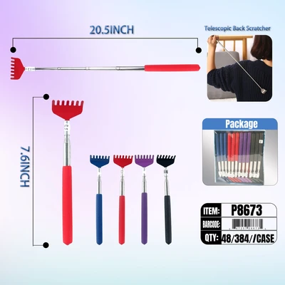 P8673, Telescopic Back Scratcher, 887257286735