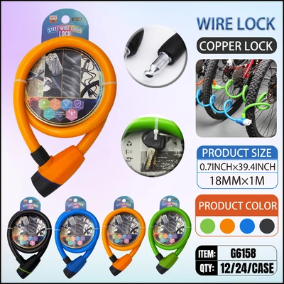 G6158, Bike Metal Chain Lock length 40", 887257461583