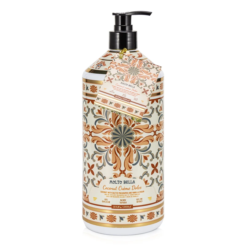 Molto Bella Body Wash Coconut crème Dolce 33.8oz/1000ml
