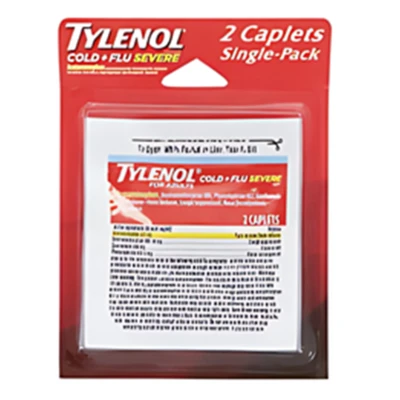 TYBL12C, Tylenol Cold Single-Pack Blister - 1 Caplets, 655708129449