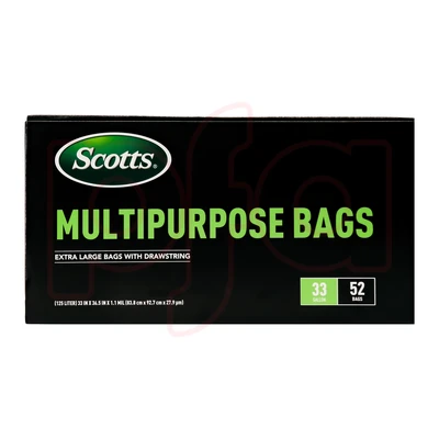 ST-30211, Drawstring Trash Bag Flex 33 Gal 52CT Black - Scotts, 191554302112