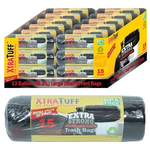 30100, Xtratuff Trash Bag Roll 13GAL 15CT, 191554301009