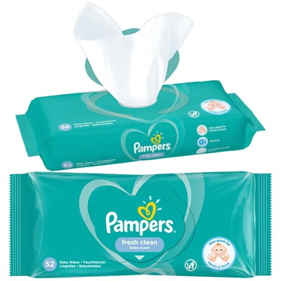 P52FC, Pampers Wipes 52CT Fresh Clean, 8001841041360