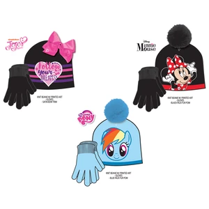 WSJG, License Winter Hat & Gloves Set Junior Girls Assorted, LK2147ST