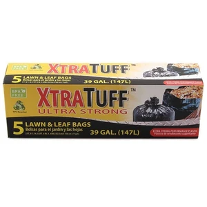 30007, XtraTuff Trash Bag Box 39GAL 5CT Black, 191554300071