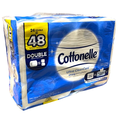 CTN24UCC, Cottonelle 24count Bundle Toilet Tissue Ultra CleanCare, 036000477665