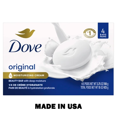 DS4-W, Dove Soap USA 3.75oz 4-Pack White #61140, 011111610699