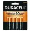 DC4AA, Duracell Coppertop AA Batteries - 4 Pack Alkaline Battery, 041333415017