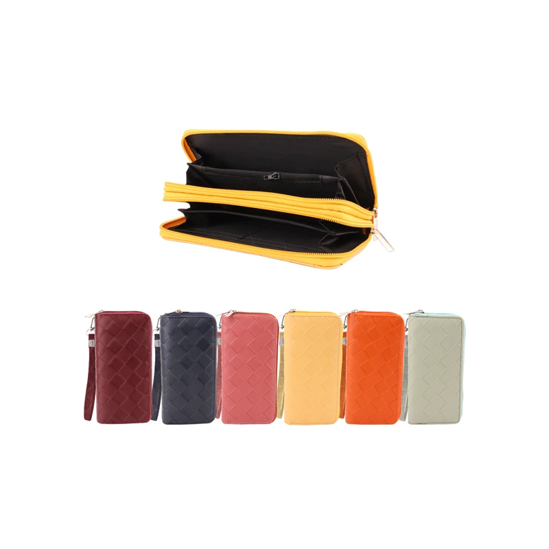CC Wallet Dual Zipper Weave