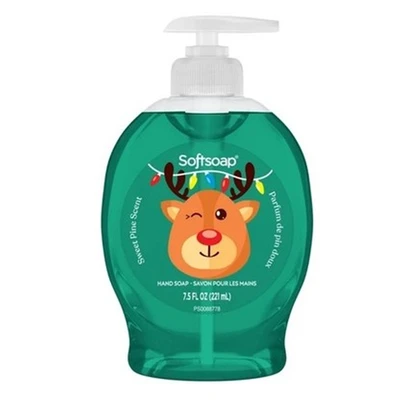 SS75-CSP, Softsoap 221ml (7.5oz) PUMP Hand Soap Christmas Sweet Pine, 827854021384