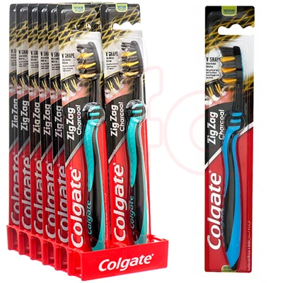 CTB-ZZC, Colgate Toothbrush Zig Zag Charcoal, 6001067157182