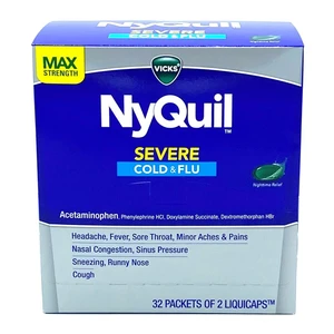 NQS-DP32, NyQuil Severe Cold & Flu Display Box 32's