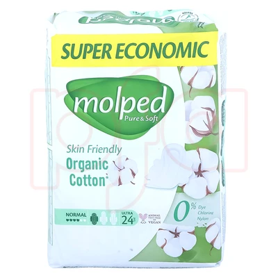 HYG-SP24SE-N, Molped Super Eco Sanitary Pad 24 Count Normal 50004918, 8690536829026