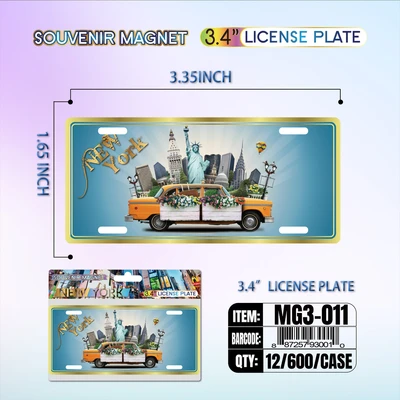 MG3-011, License Plate Magnet  3.35“x1.65", 887257980114