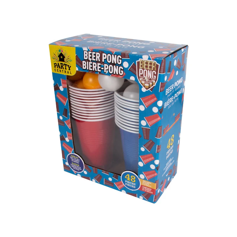 Party Central Recreational Ping Pong Balls & Cups 48pk 24+24