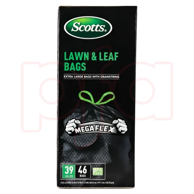 ST-30216, DrawstringTrash Bag Flex 39 Gal 46CT Black Lawn & Leaf - Scotts, 191554302167