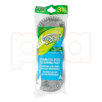 32101, Fresh Start Scourers 3PK Stainless Steel, 191554321014