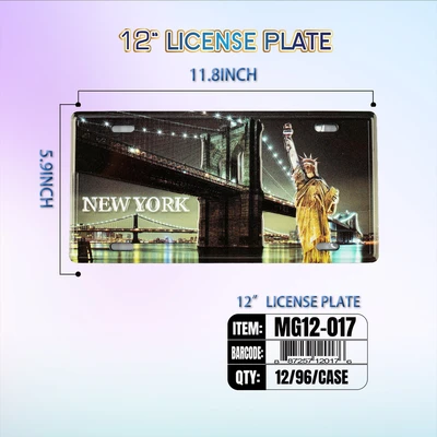 MG12-017, License Plate 12"x6", 887257120176