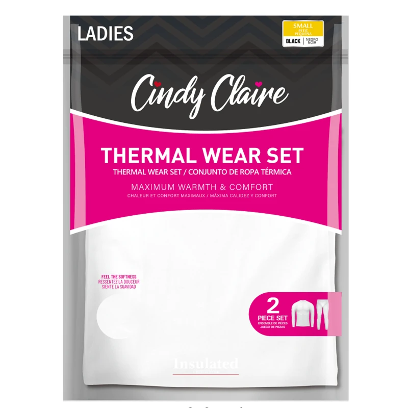 Cindy Claire Thermal Set Women White