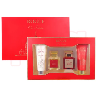 89360, Women's 4pcs  XL Set  Rogue 4.1fl.oz/120ml×2 Body Lotion fl.oz/100ml×2 EDP, 191554893603