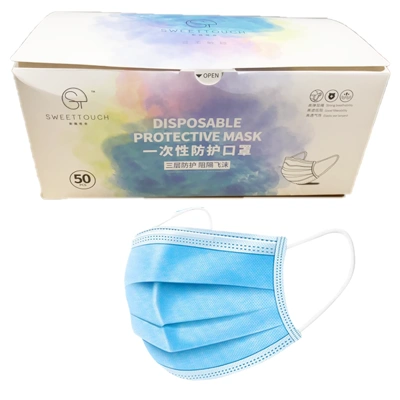 M2000ST, SweetTouch Face Mask 50PK Disposable Blue