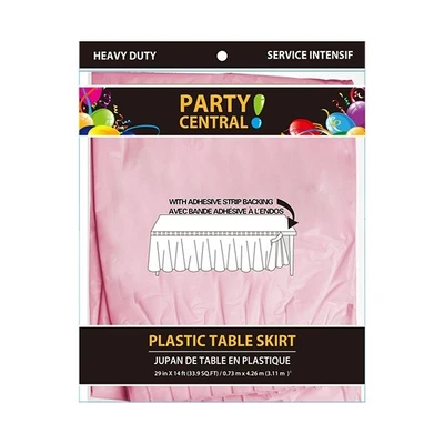 50017, Table Skirt Rectangular Pink, 191554500174