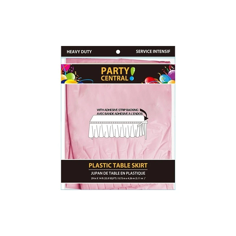 Table Skirt Rectangular Pink