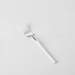 HXSJ-1FWS, 2 part fork white handle + silver header