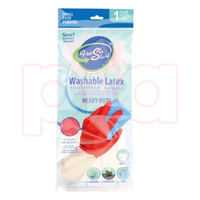 41004, Fresh Start Latex Household Glove Red HD S, 191554410046