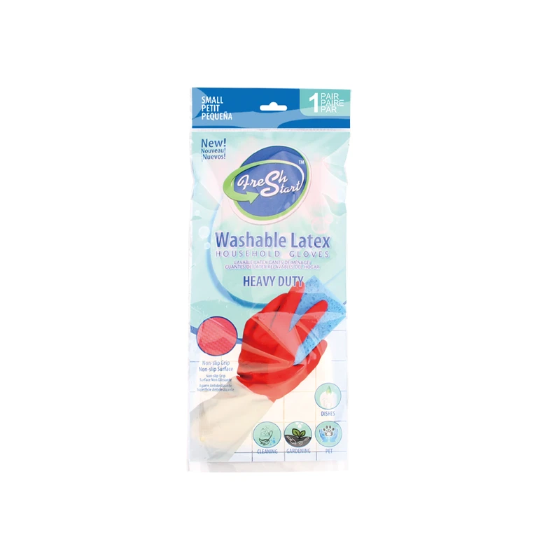 Fresh Start Latex Household Glove Red HD S