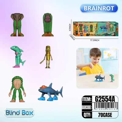 G2554A, Fashion Brainrot 6 Style Assorted 6/PK  36PK/CS, 6975060505137